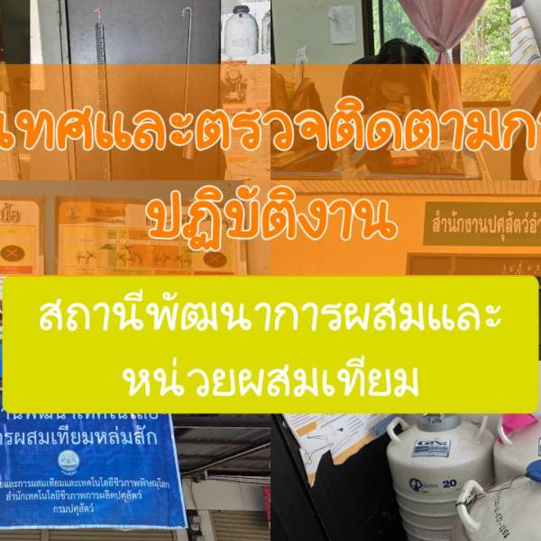 นิเทศสถานีพัฒนาเทคโนโลยีการผสมเทียม หน่วยผสมเทียมและตรวจติดตามการปฏิบัติงาน